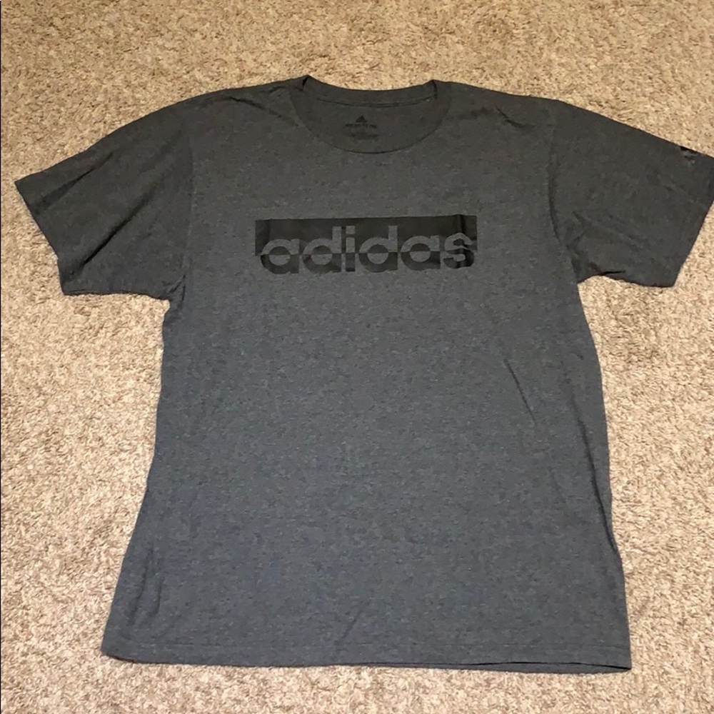 BNWOT dark charcoal gray adidas tee